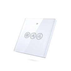 Smart Wifi Fan Switch EU Standard RF 433Mhz Tuya WiFi Smart Fan Switch , Work With Alexa Google Home & Tuya App Control PST-WS-EU-F